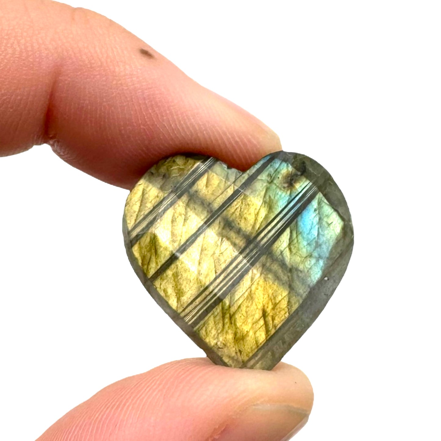 Labradorite Faceted Heart