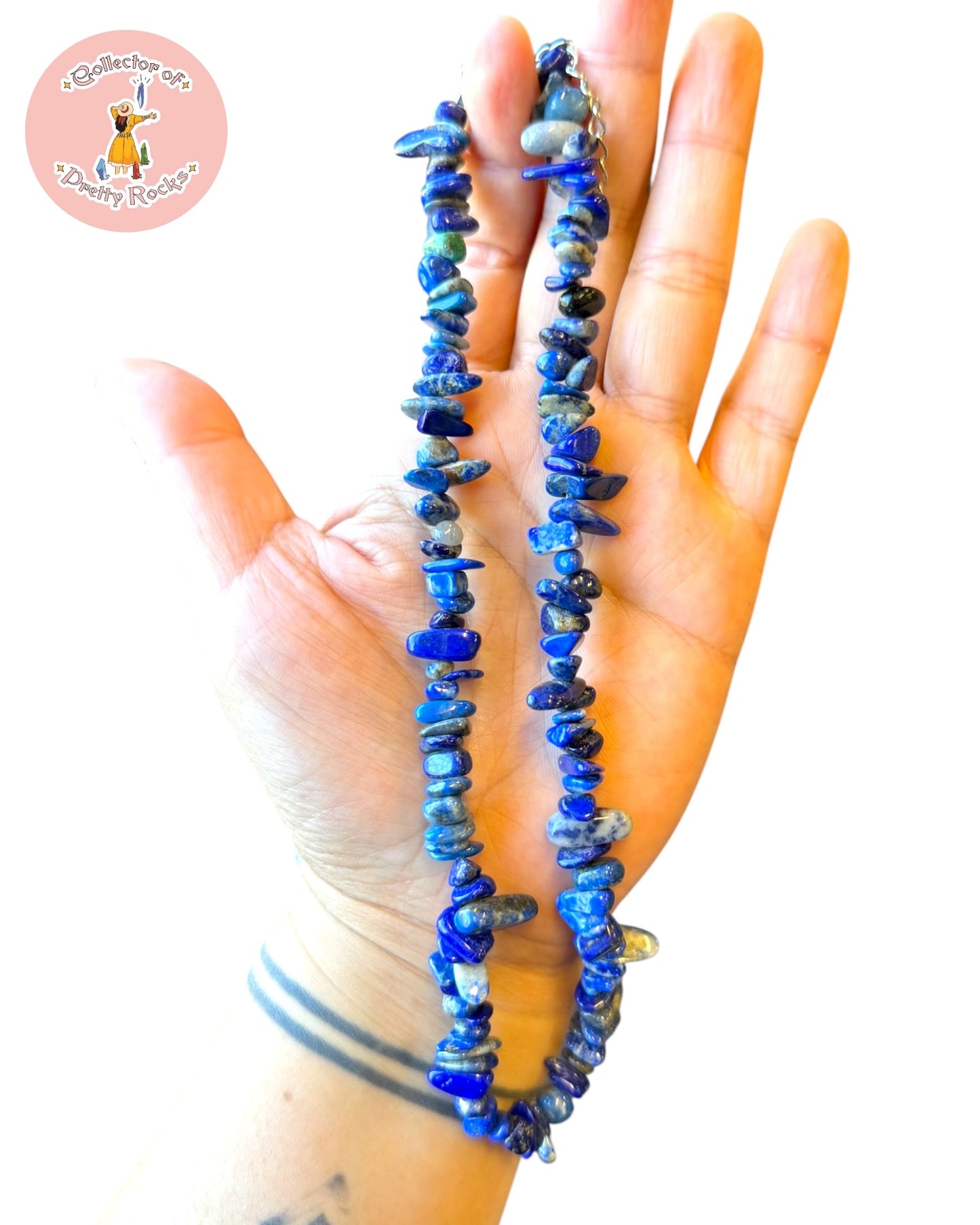 Gemstone Chip Beaded Necklace – Convertible Double Wrap Bracelet