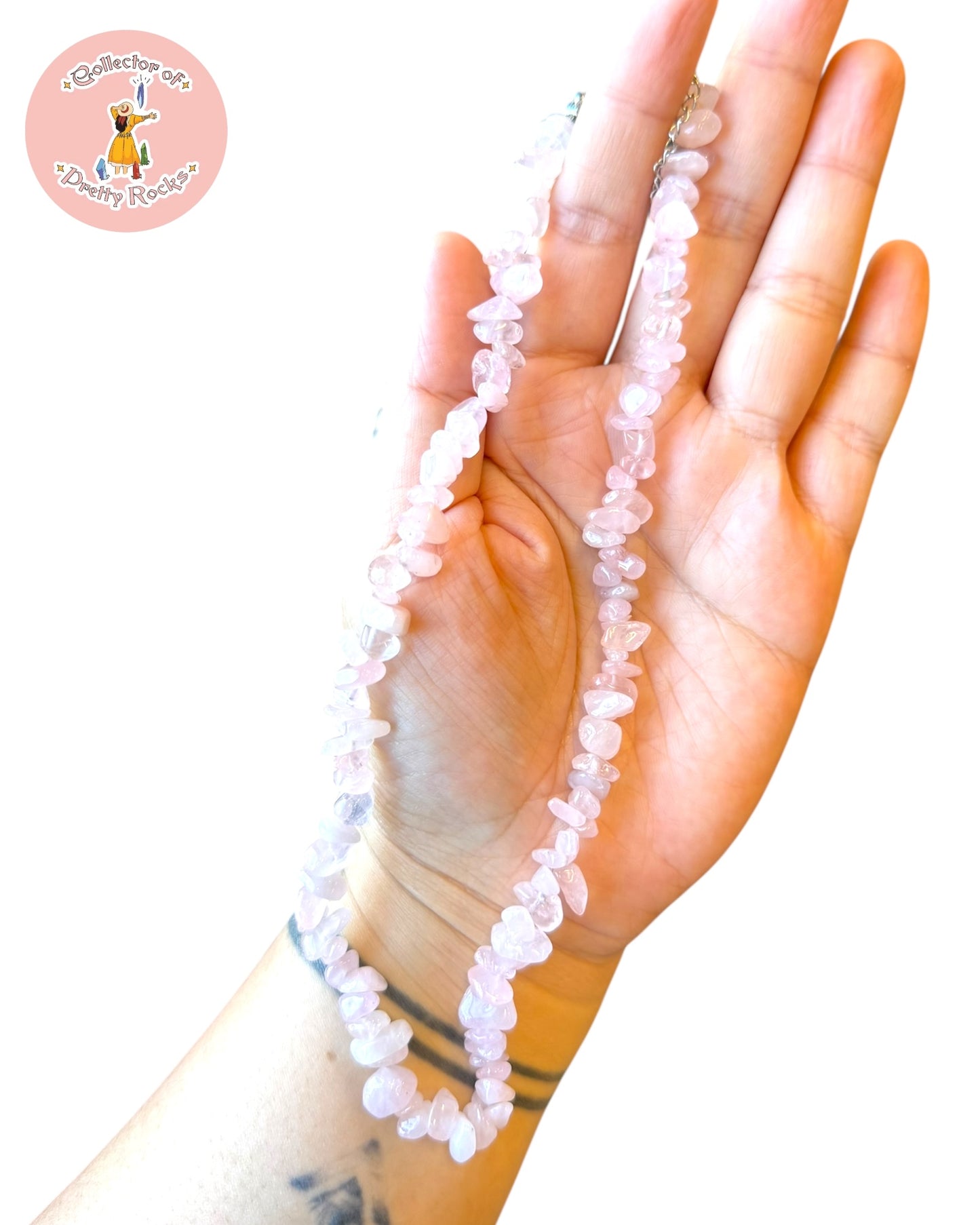 Gemstone Chip Beaded Necklace – Convertible Double Wrap Bracelet