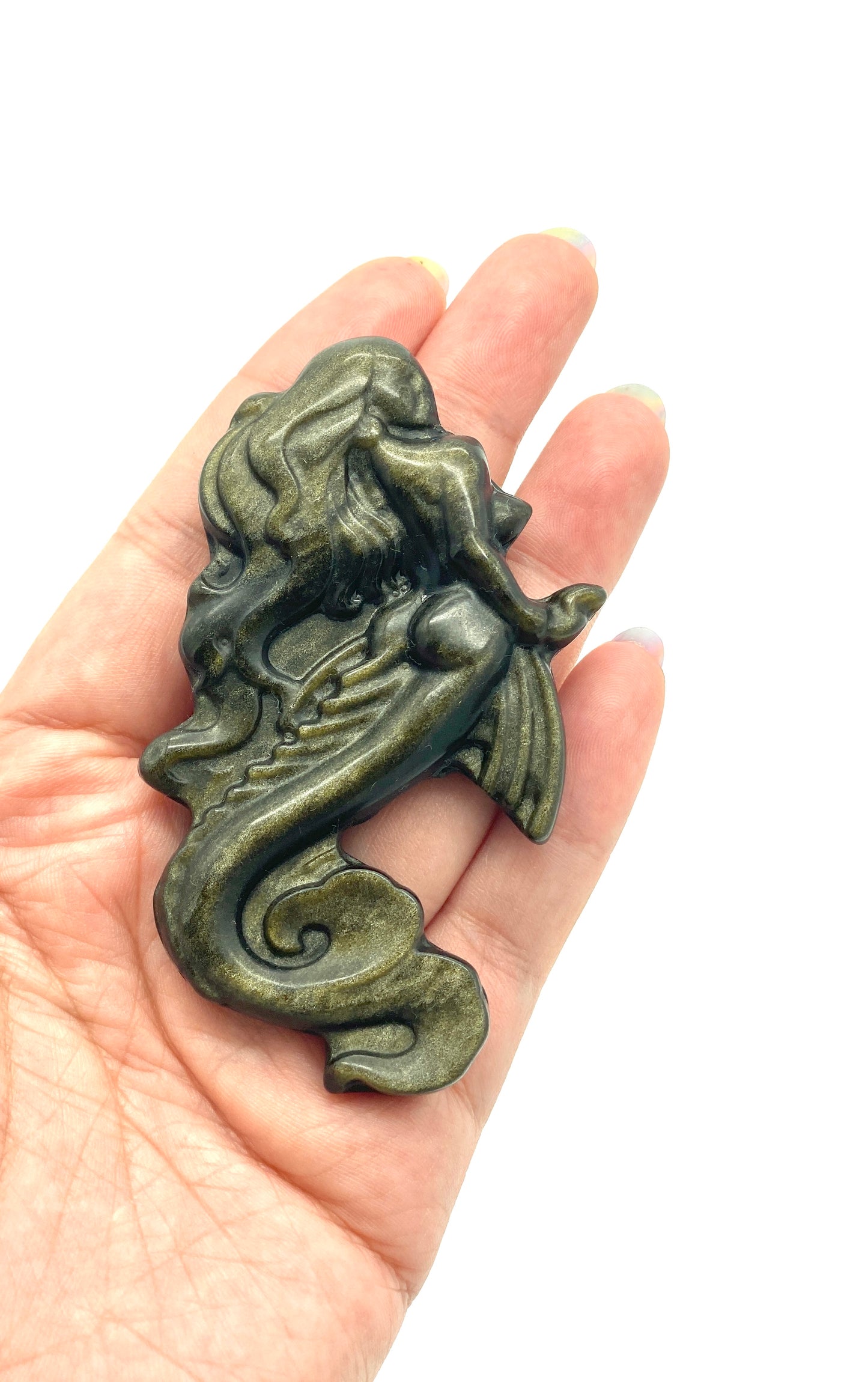 Golden Sheen Obsidian Mermaid 🧜♀️