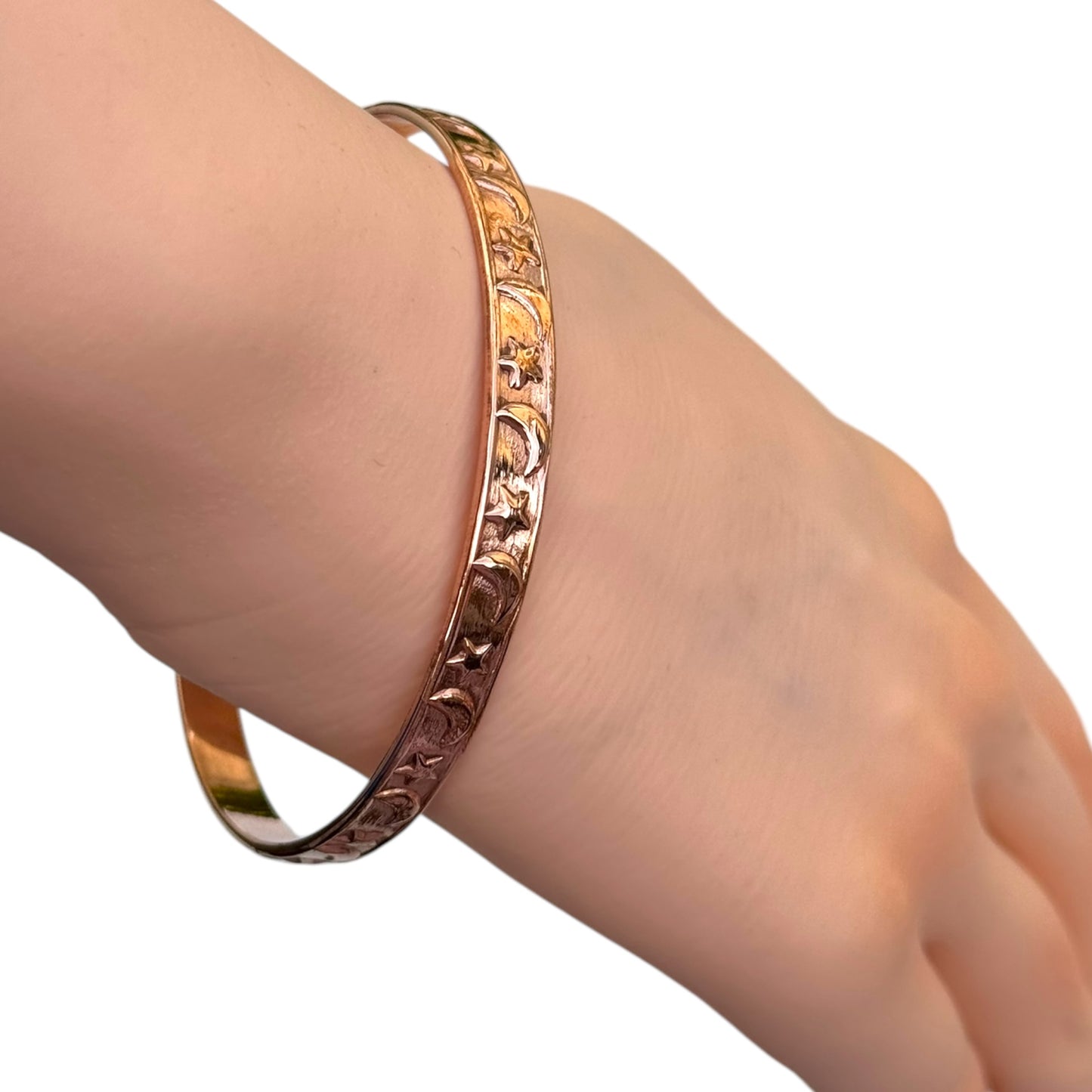 Copper Moon and Star Bangle