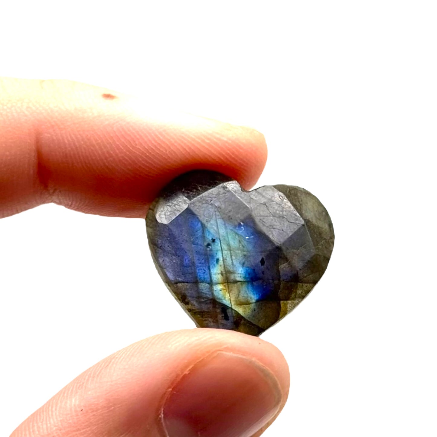 Labradorite Faceted Heart