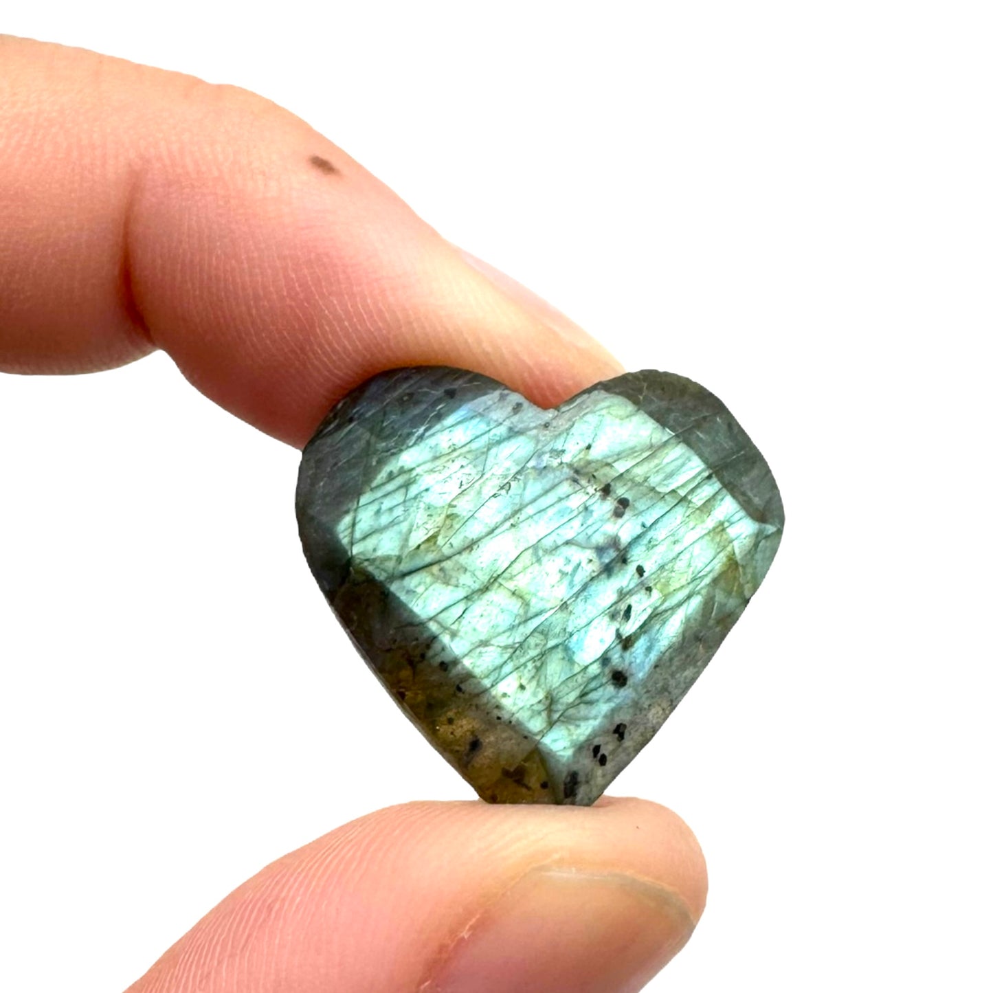 Labradorite Faceted Heart
