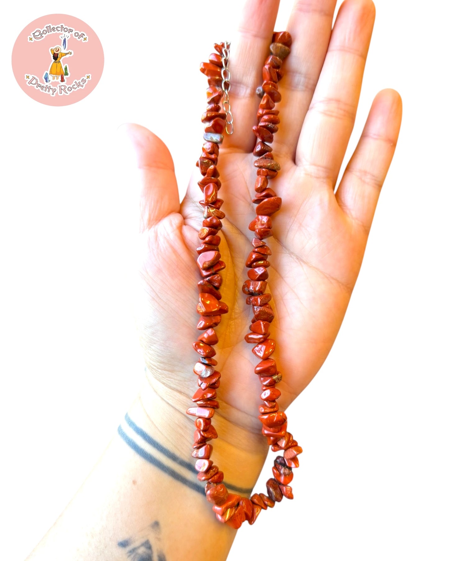 Gemstone Chip Beaded Necklace – Convertible Double Wrap Bracelet