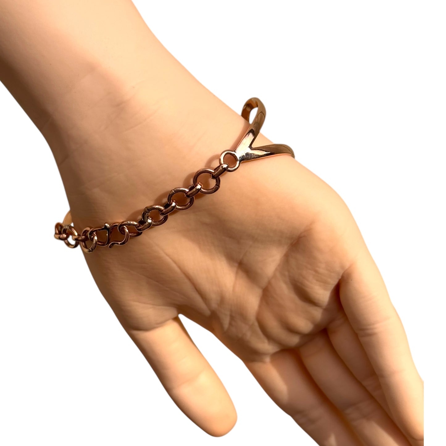 Copper Bracelet with Ammonite