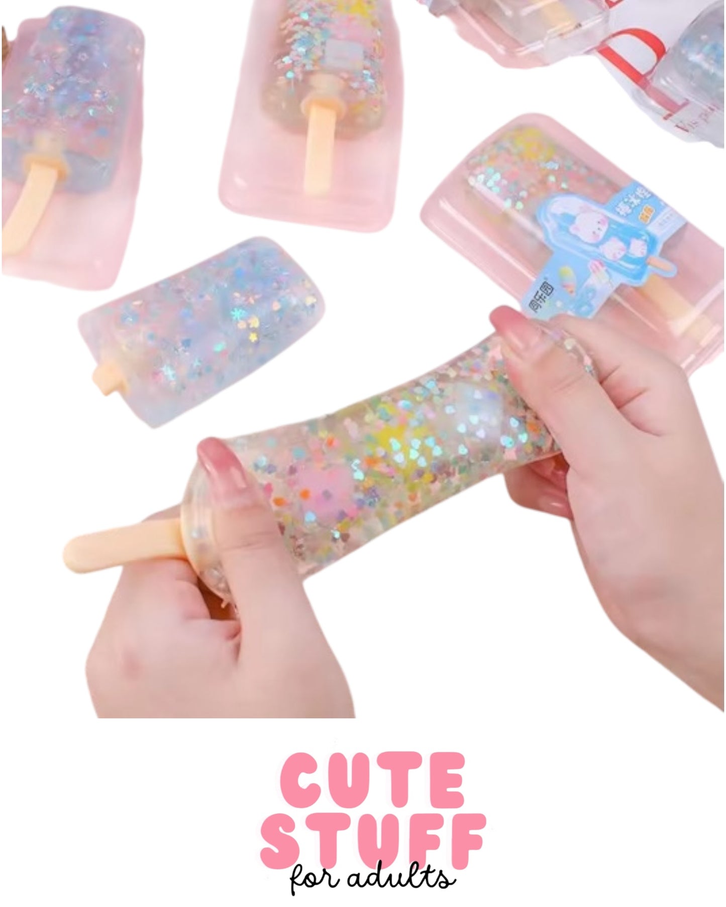 🍭 Popsicle Glitter Squishy – Simulation Dessert Toy