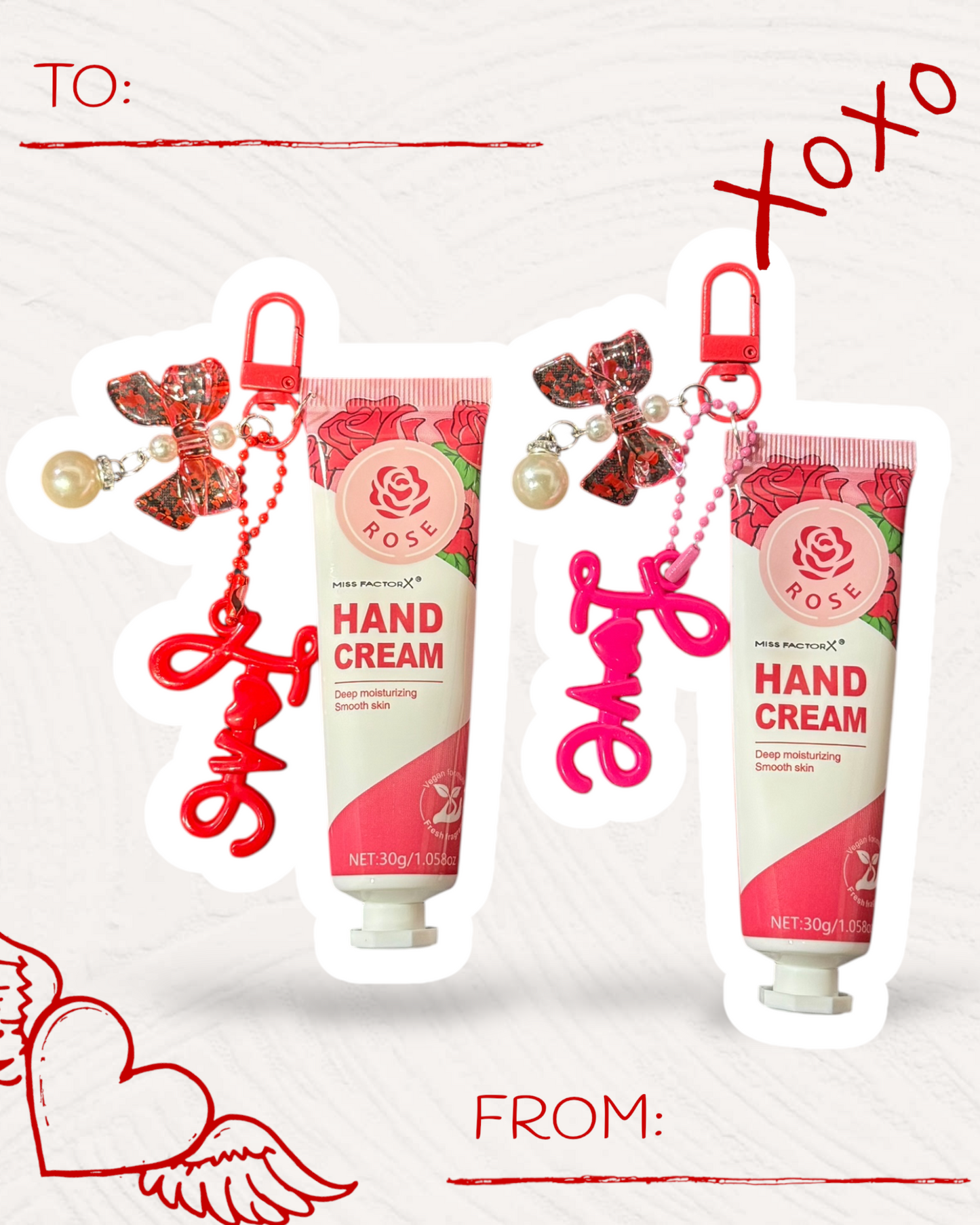 Kawaii Hand Cream Keychain with Handmade Charm | Chic Moisturizing Bag Accessory π§΄