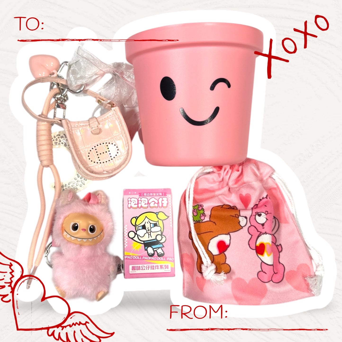 Color-Themed Kawaii Gift Set in Smiley Cup – Curated Charm Bundle (6 Colors Available)