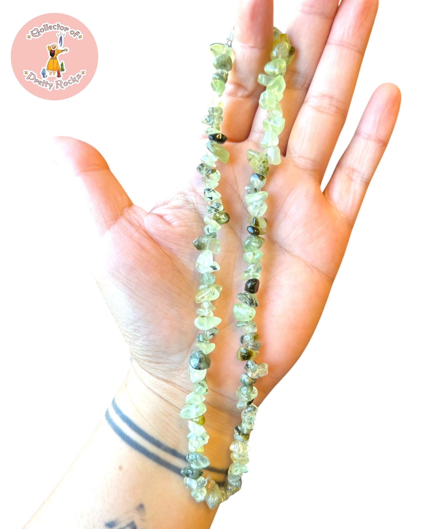 Gemstone Chip Beaded Necklace – Convertible Double Wrap Bracelet
