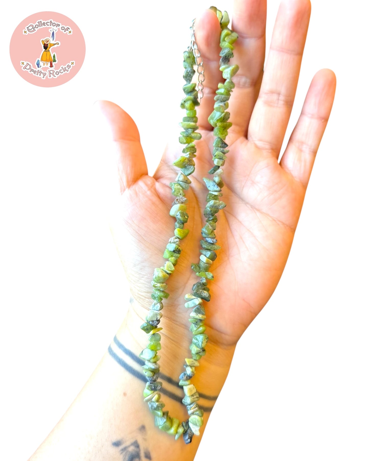 Gemstone Chip Beaded Necklace – Convertible Double Wrap Bracelet