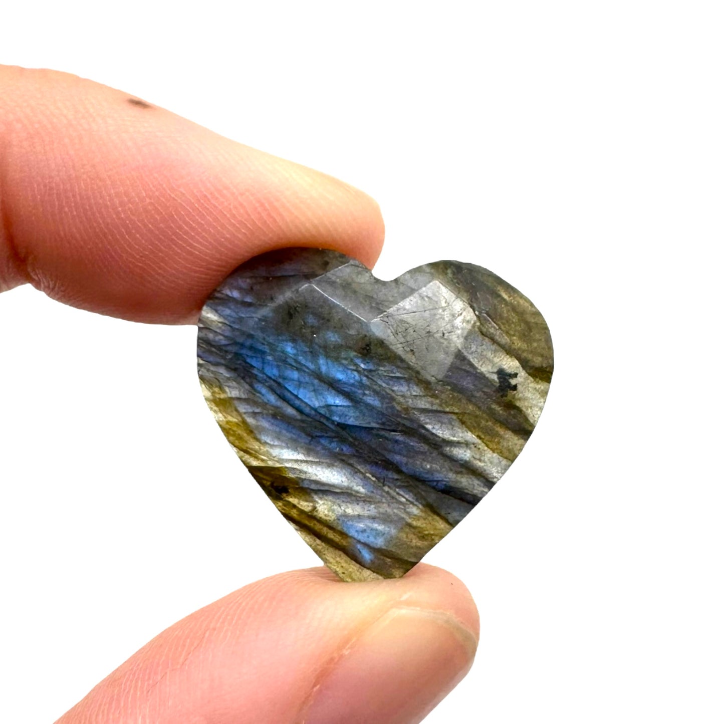 Labradorite Faceted Heart