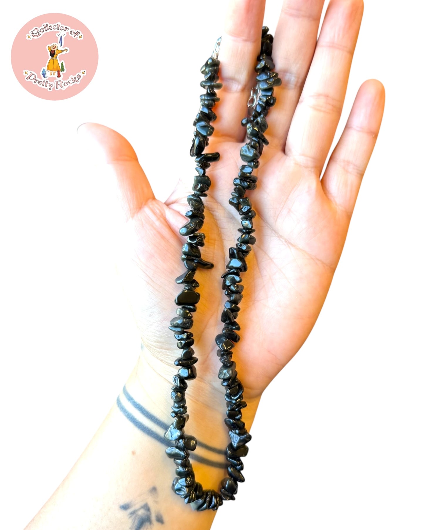 Gemstone Chip Beaded Necklace – Convertible Double Wrap Bracelet