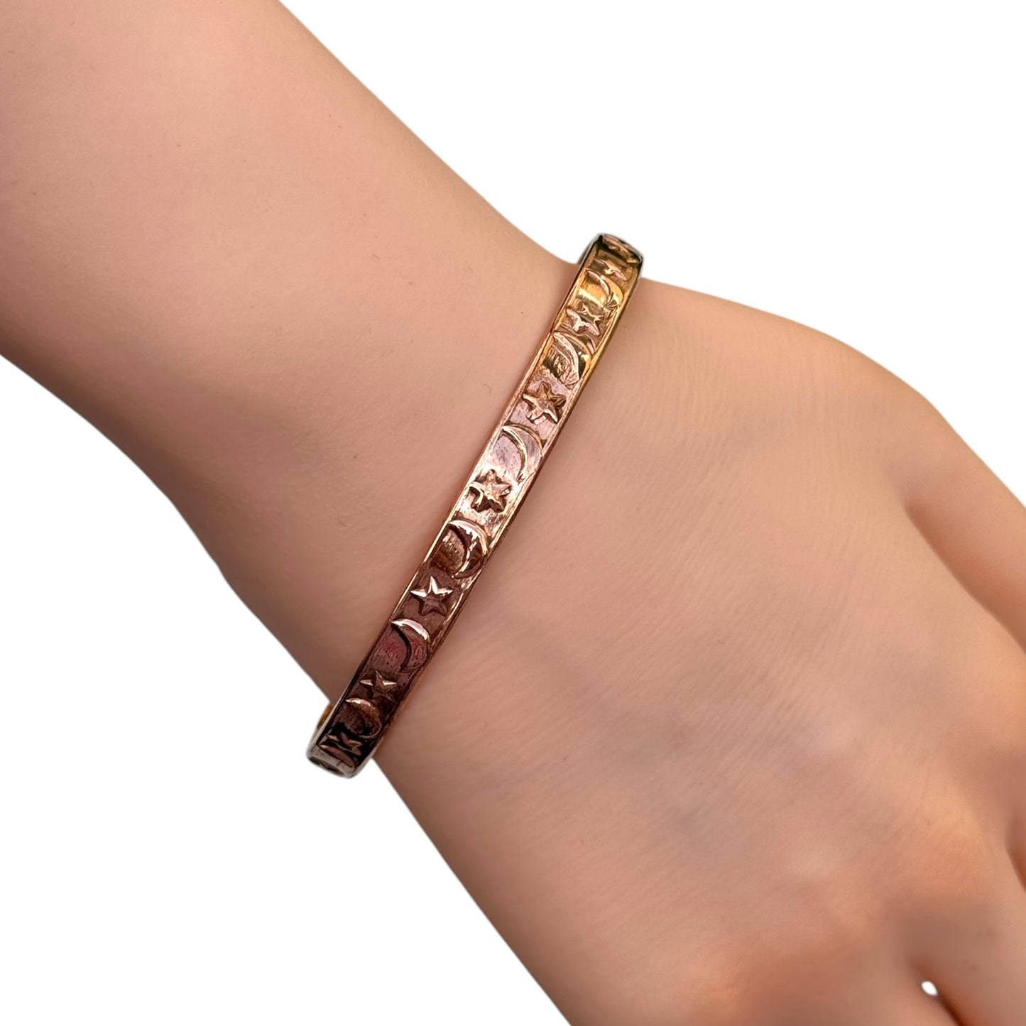 Copper Moon and Star Bangle