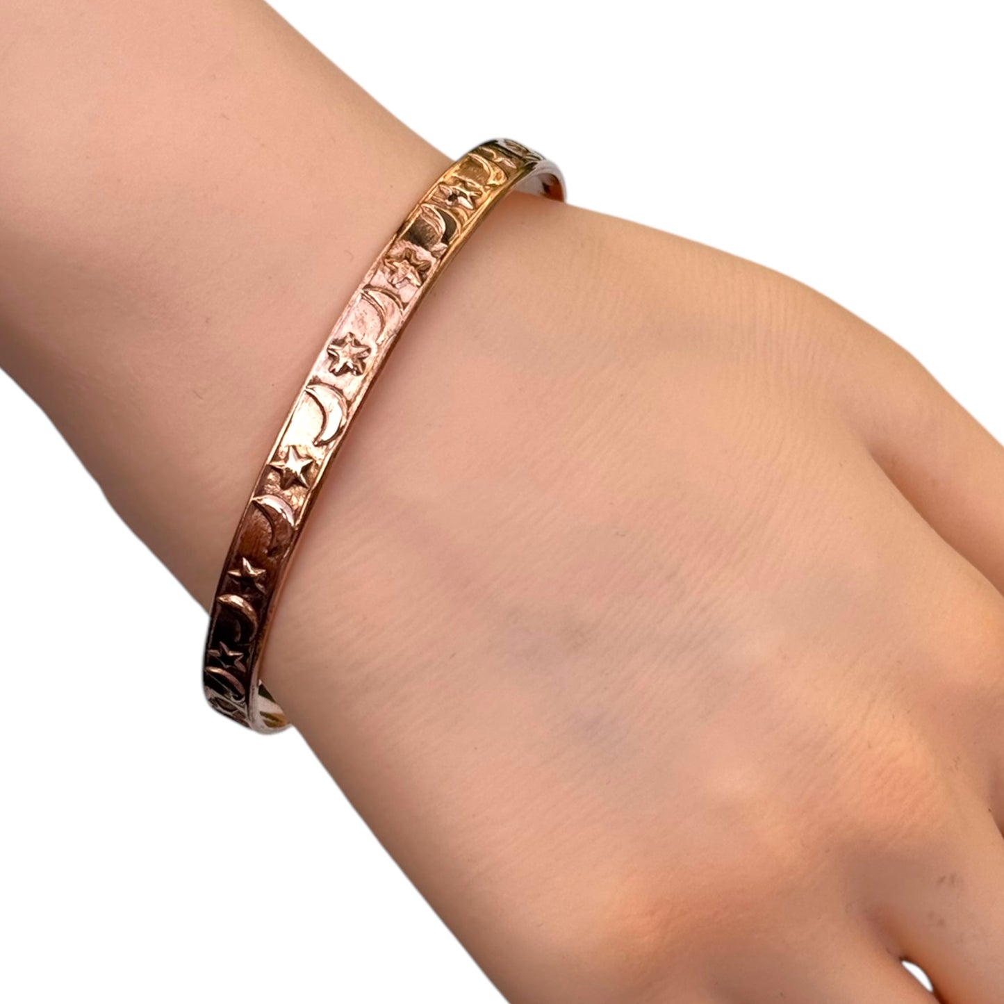 Copper Moon and Star Bangle