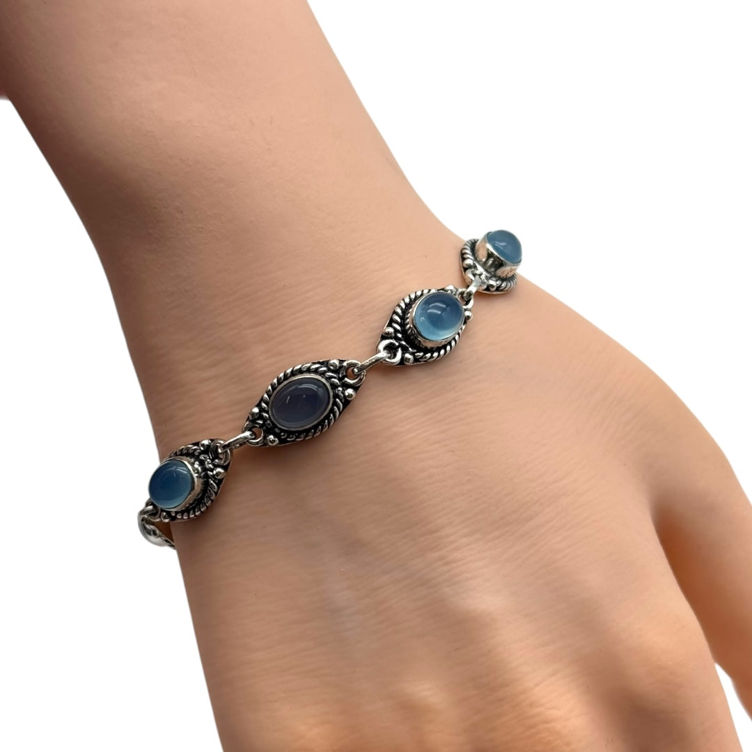 Aquamarine Alloy Bracelet