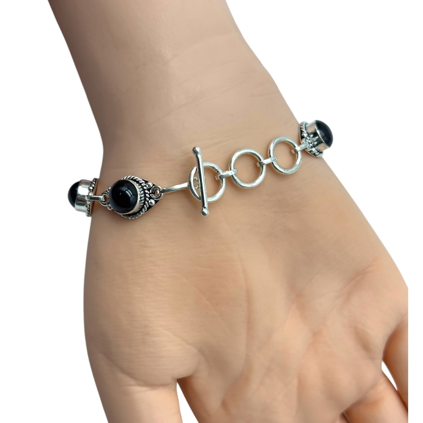 Garnet Alloy Bracelet 7”