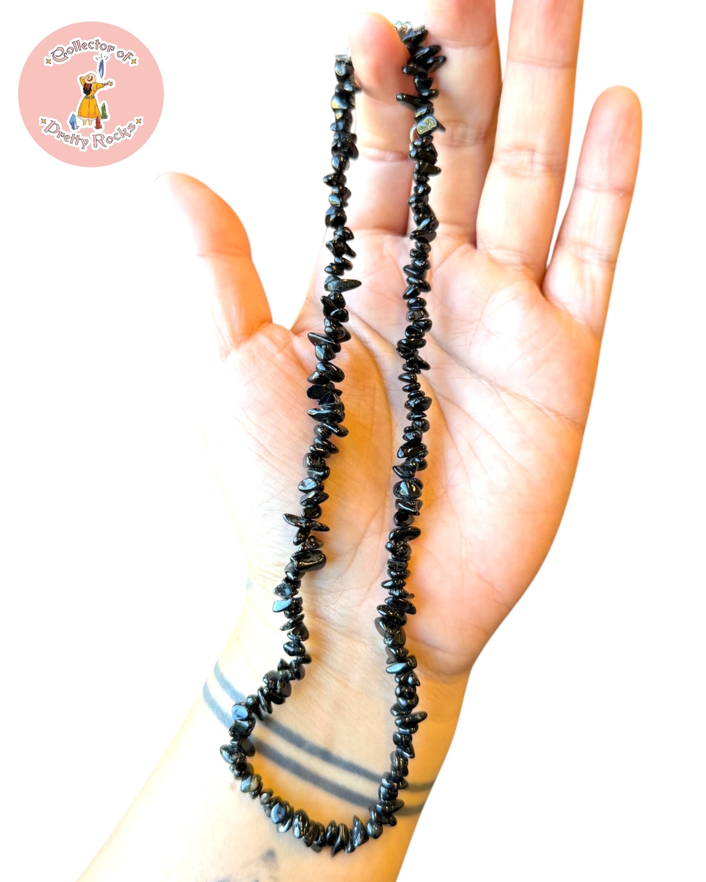 Gemstone Chip Beaded Necklace – Convertible Double Wrap Bracelet