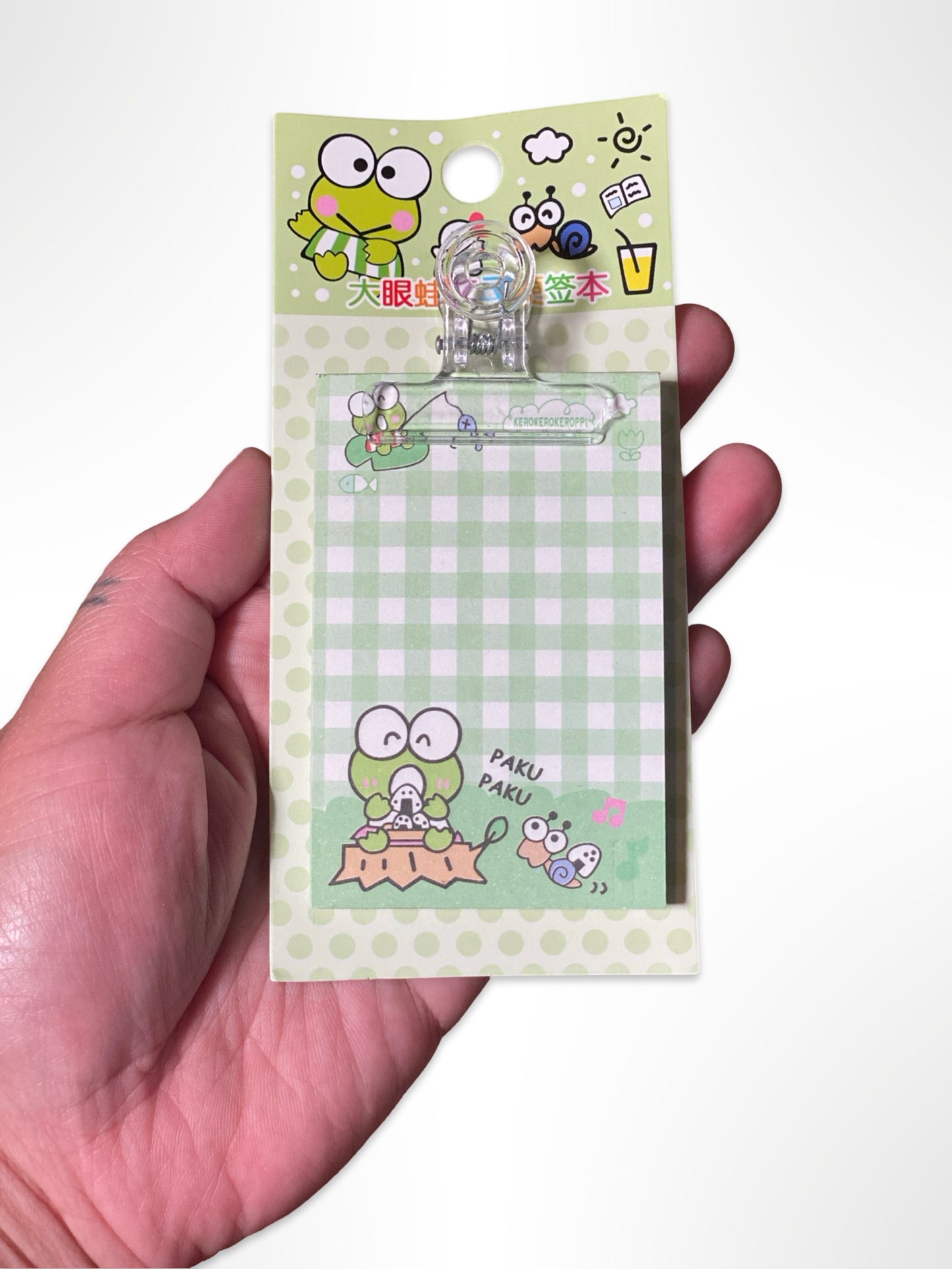 Keroppi Notepad with Clip