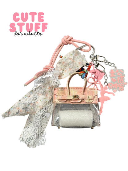 Transparent Purse (Earphone Case) Bag Charms