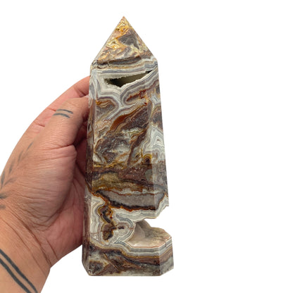 Mexican Lace Agate Tower