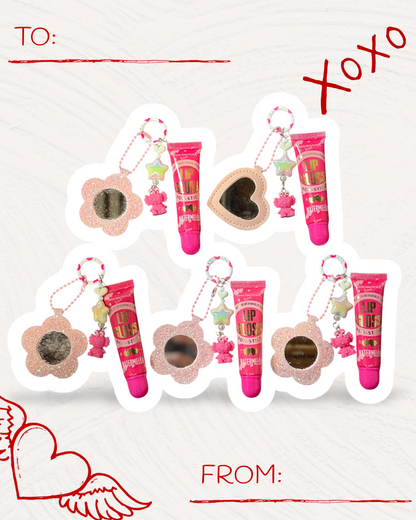 Kawaii Lip Gloss Keychain with Handmade Charm | Chic Gloss Bag Accessory 💄
