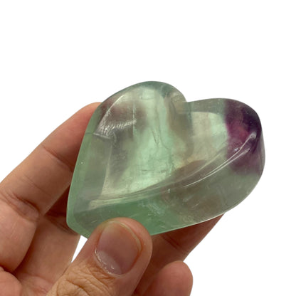 Purple & Green Fluorite Heart Bowl