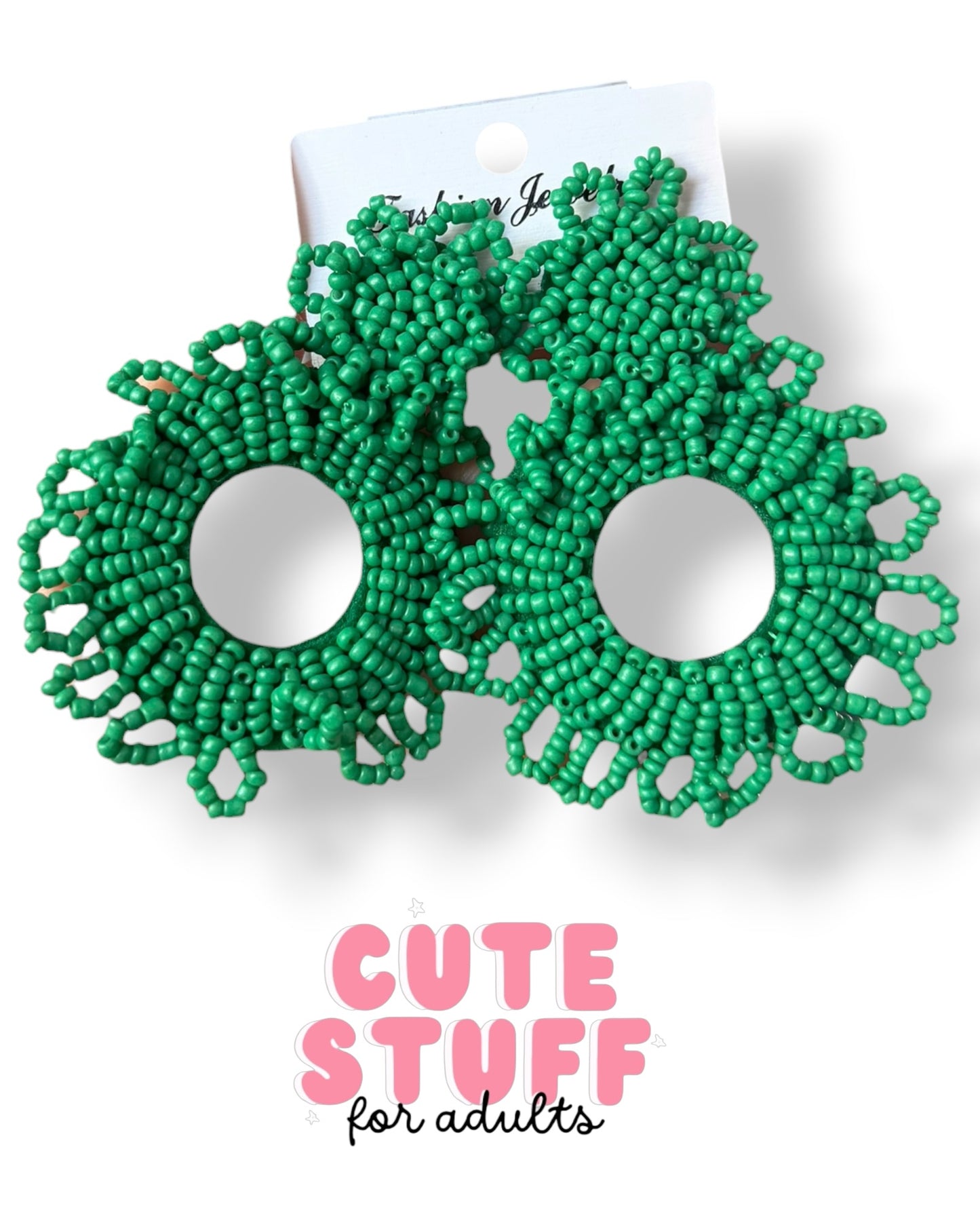 Hand-Beaded Dangling Earrings – 5 Vibrant Colorways
