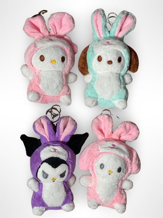 Kawaii Bunny Costume Plushie Keychain