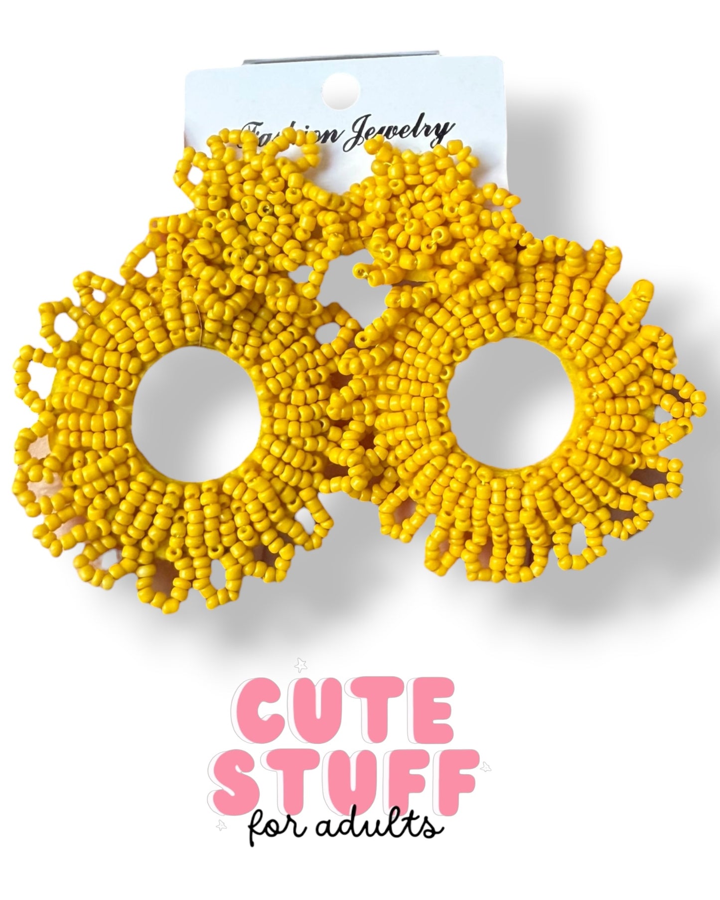 Hand-Beaded Dangling Earrings – 5 Vibrant Colorways