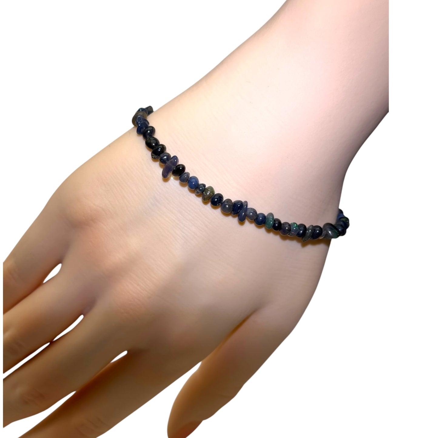 Black Ethiopian Opal 925 Silver Bracelet