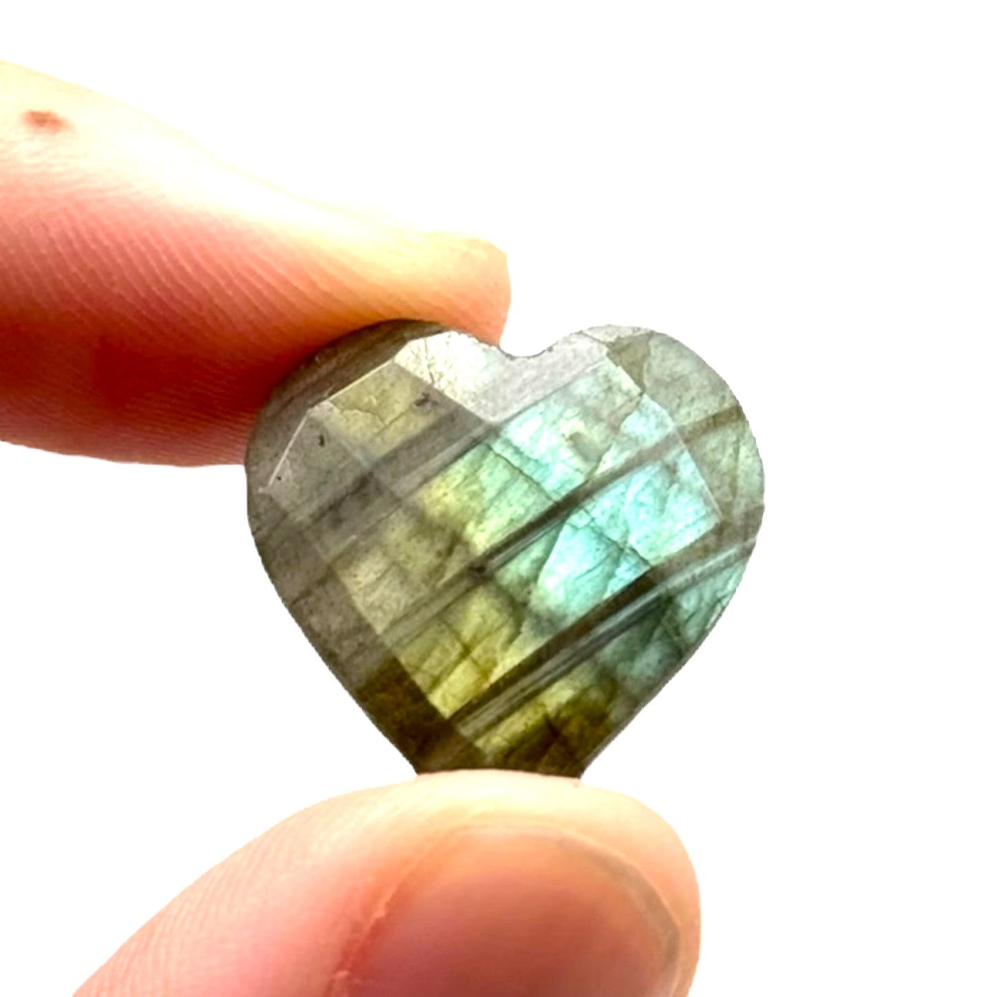 Labradorite Faceted Heart