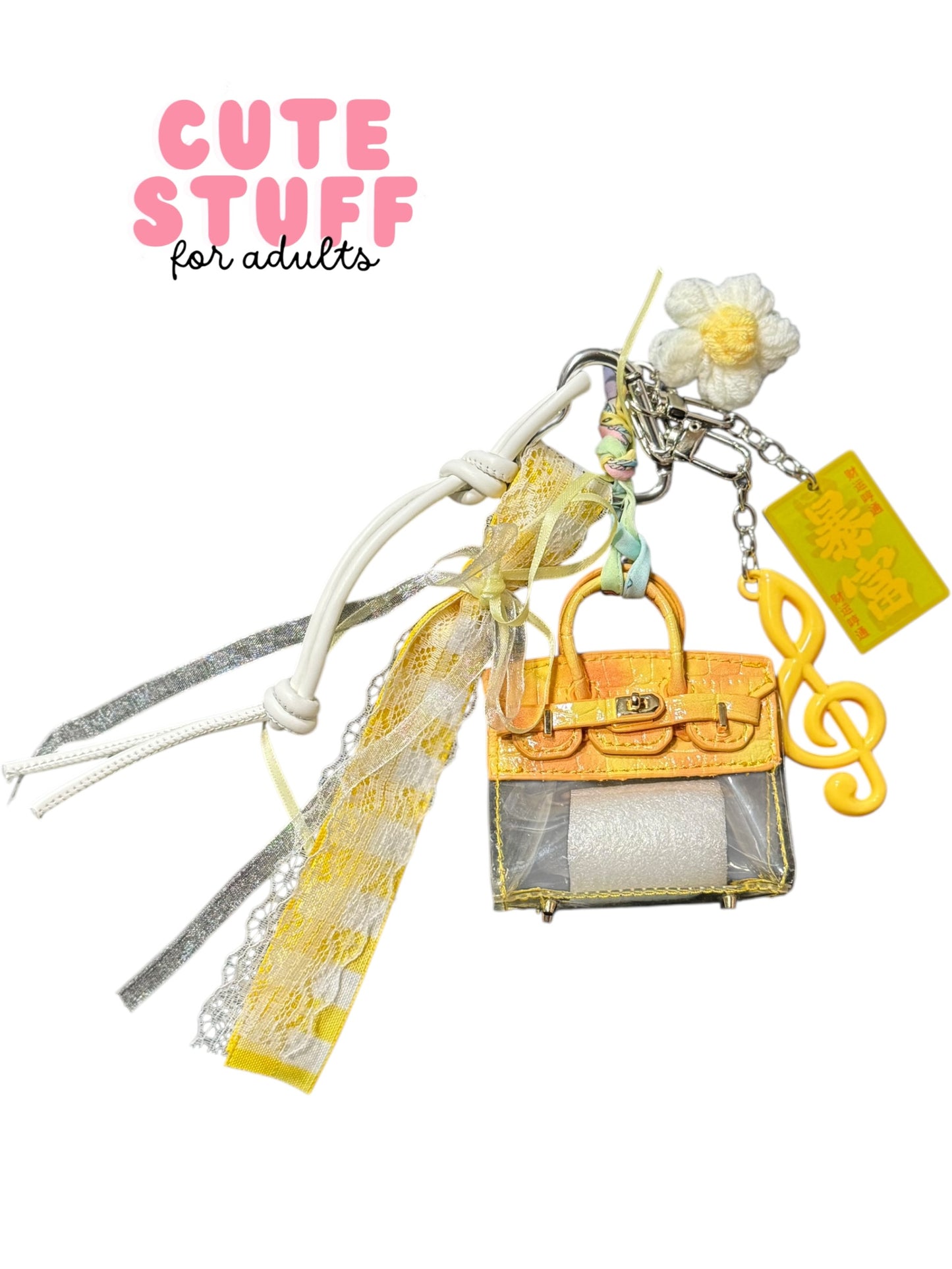 Transparent Purse (Earphone Case) Bag Charms