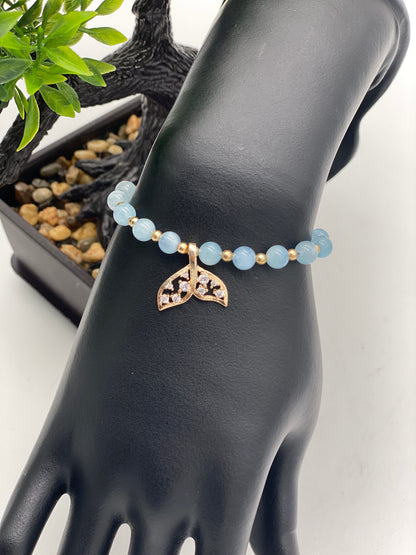 Mermaid Tail 🧜‍♀️ Crystal Charm Bracelet