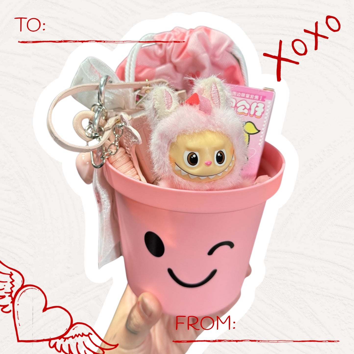 Color-Themed Kawaii Gift Set in Smiley Cup – Curated Charm Bundle (6 Colors Available)