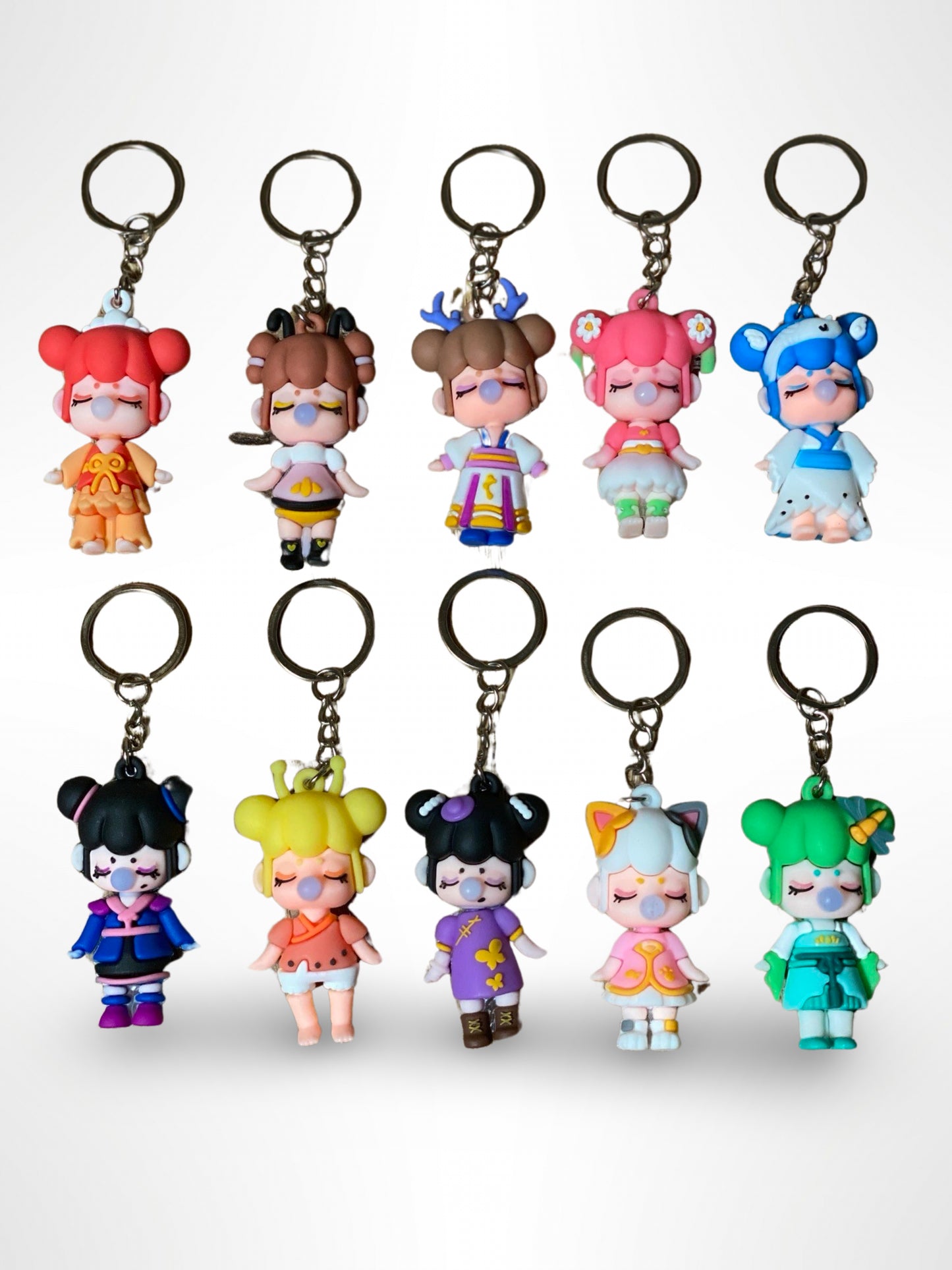 Cute Bubblegum Girl Keychain