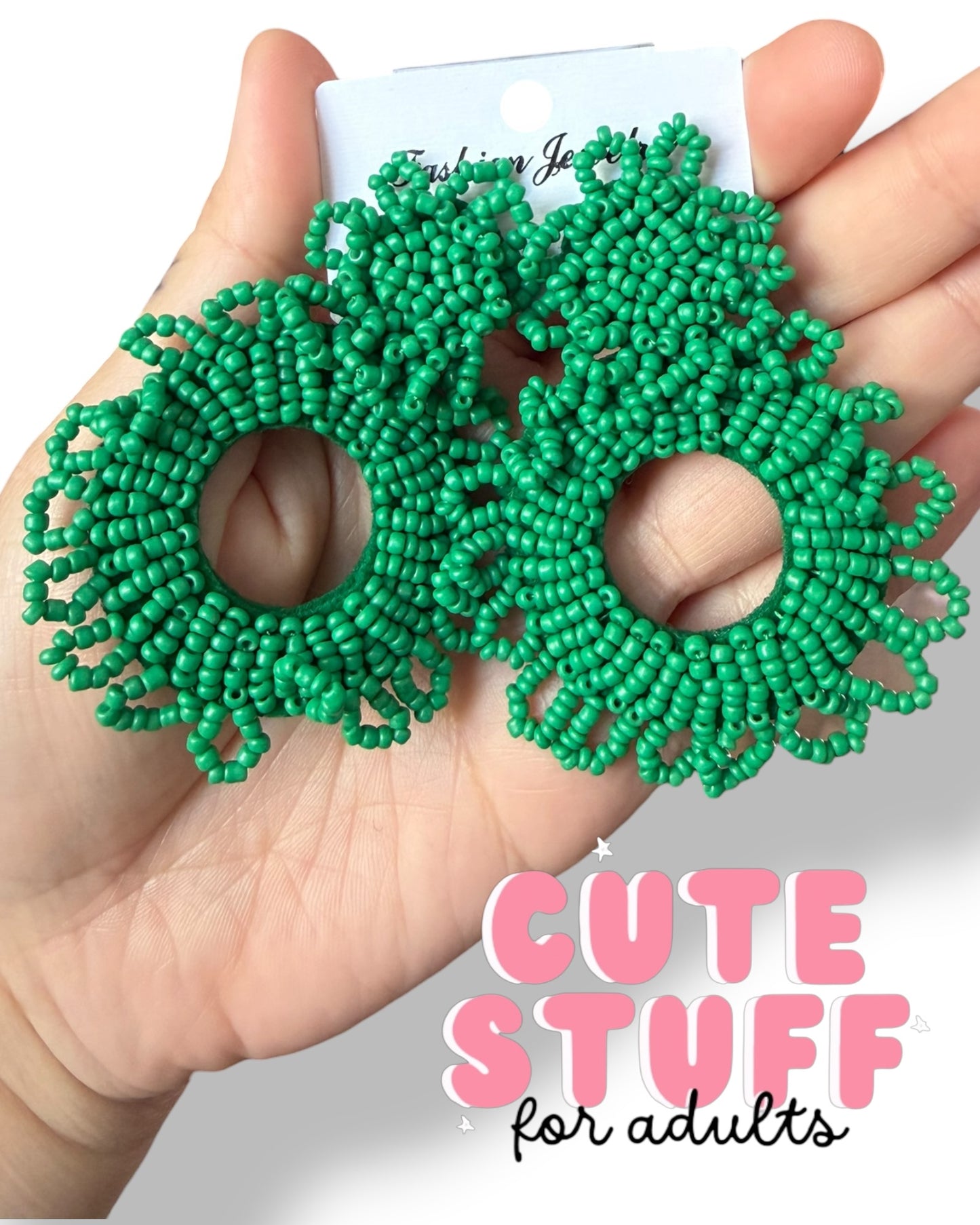 Hand-Beaded Dangling Earrings – 5 Vibrant Colorways