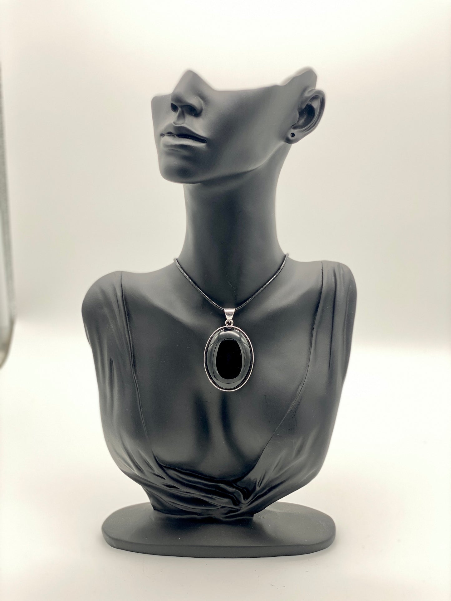 Black Obsidian Reversible Pendant