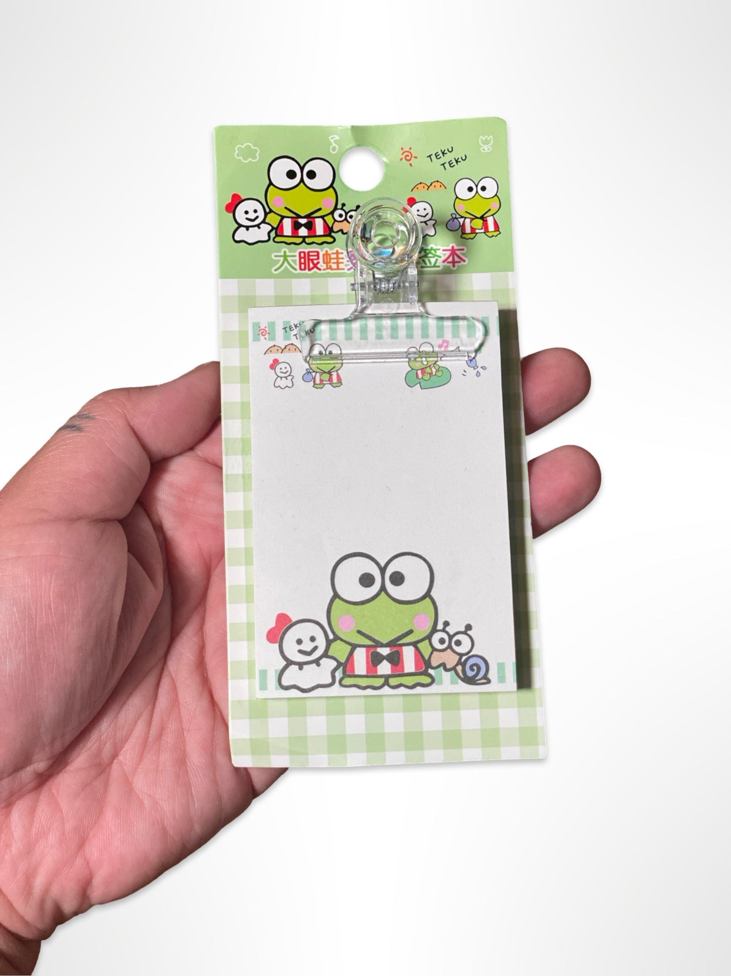 Keroppi Notepad with Clip