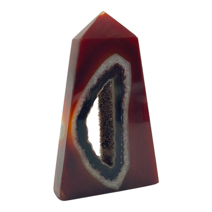 Druzy Carnelian Agate Tower