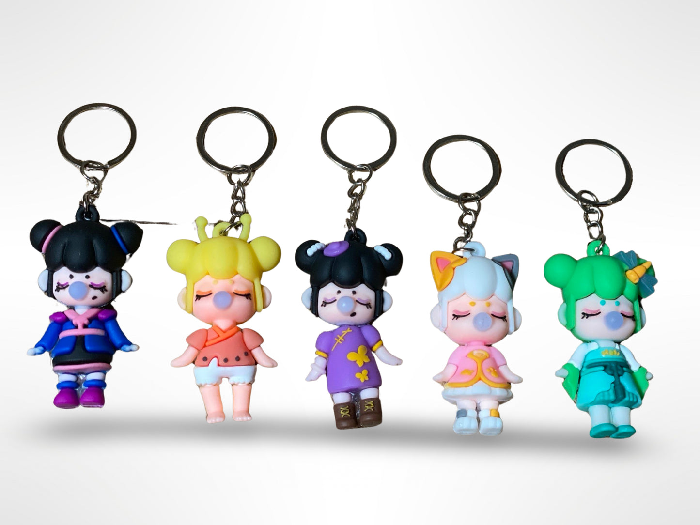 Cute Bubblegum Girl Keychain