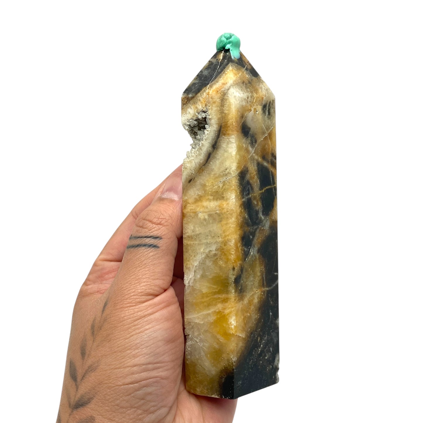 Druzy Jasper Tower