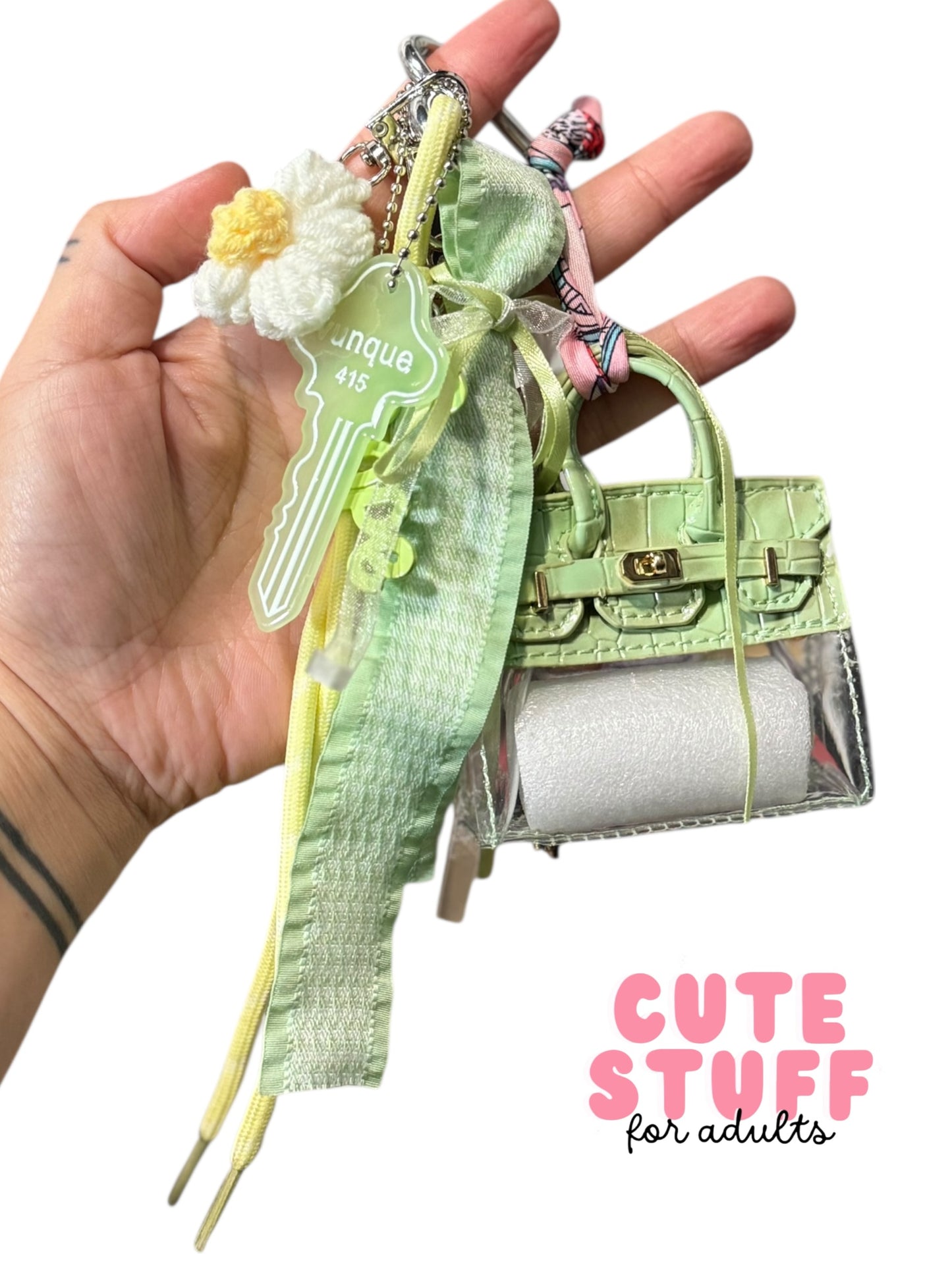 Transparent Purse (Earphone Case) Bag Charms