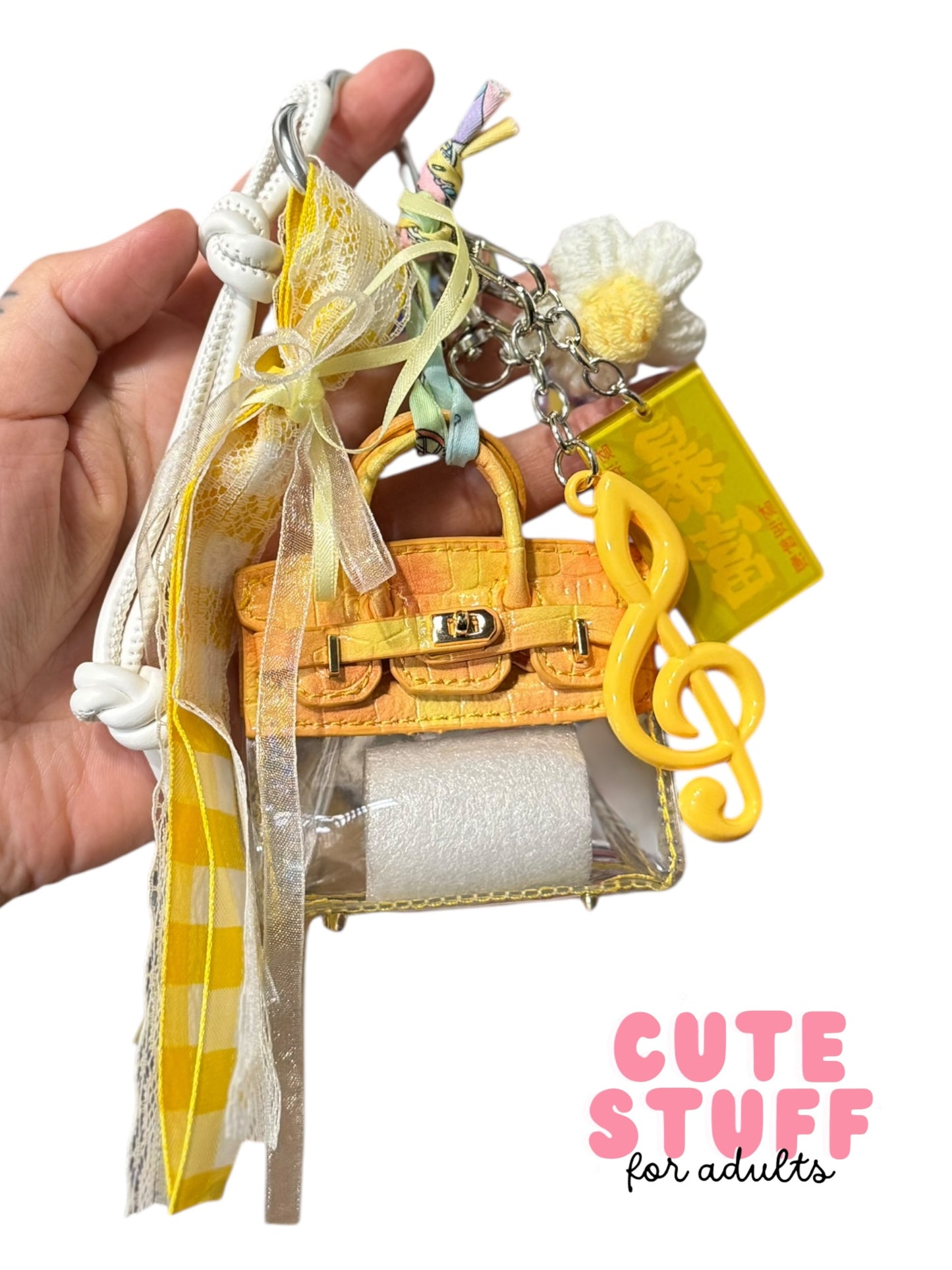 Transparent Purse (Earphone Case) Bag Charms