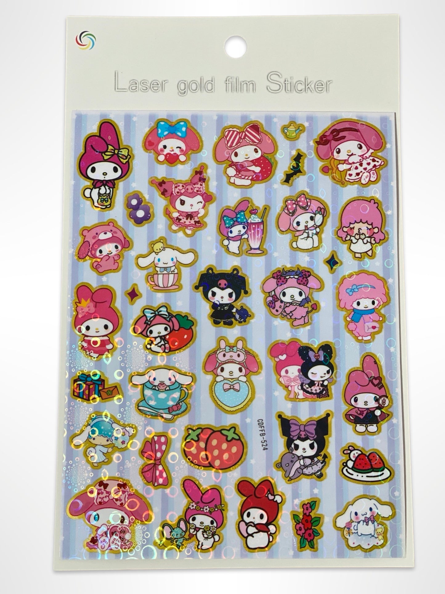 Sanrio Laser Gold Film Sticker Set