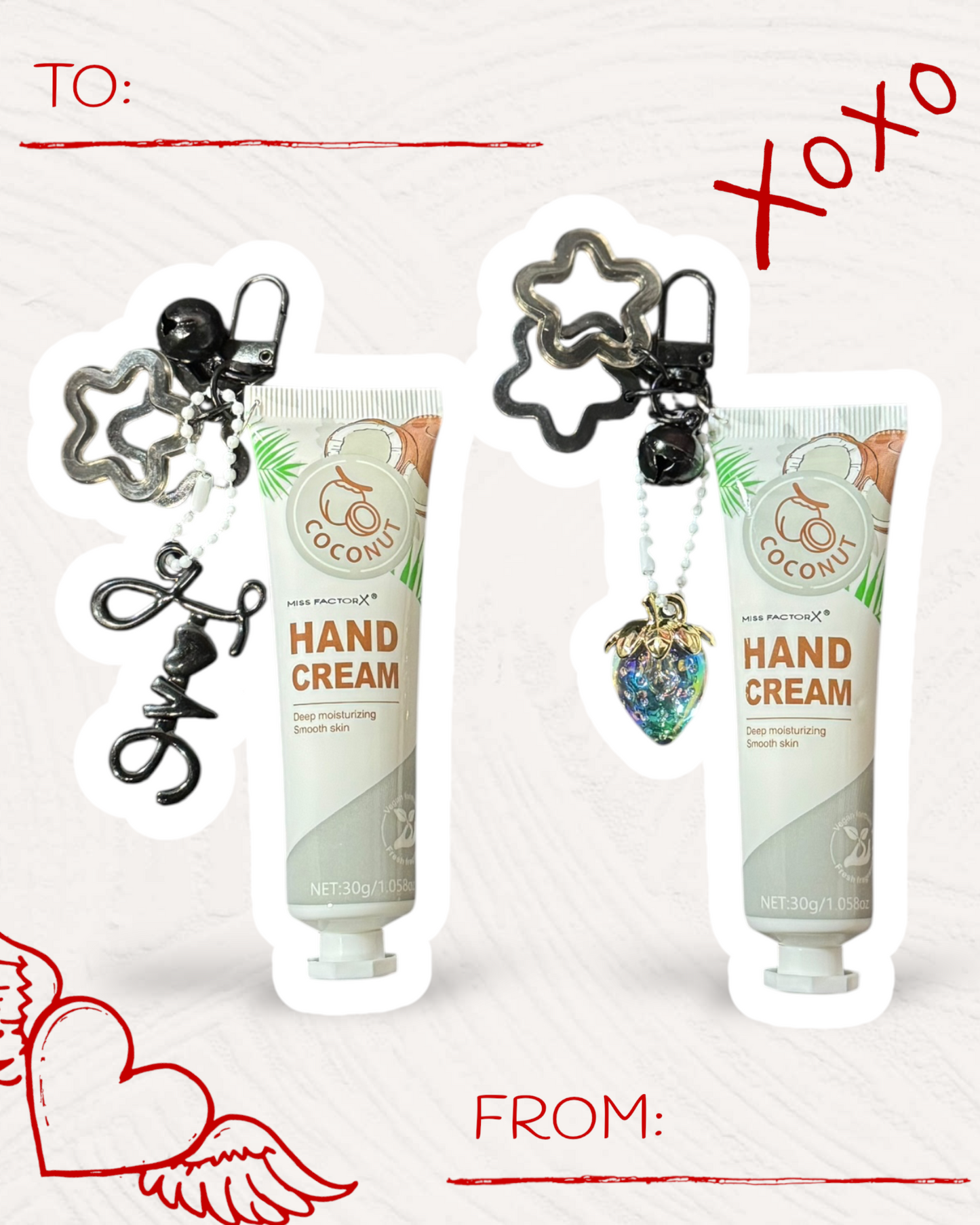 Kawaii Hand Cream Keychain with Handmade Charm | Chic Moisturizing Bag Accessory 🧴