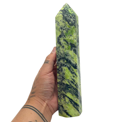 Green Zebra Jasper Tower