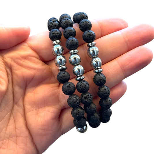 Lava Stone with Hematite