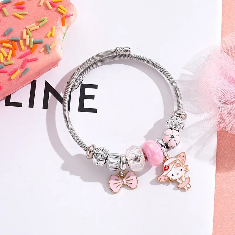 Stainless Steel Hello Kitty Bracelet