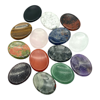 Natural Crystal Worry Stone in Oval Shape