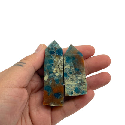 Blue Apatite with Sunstone